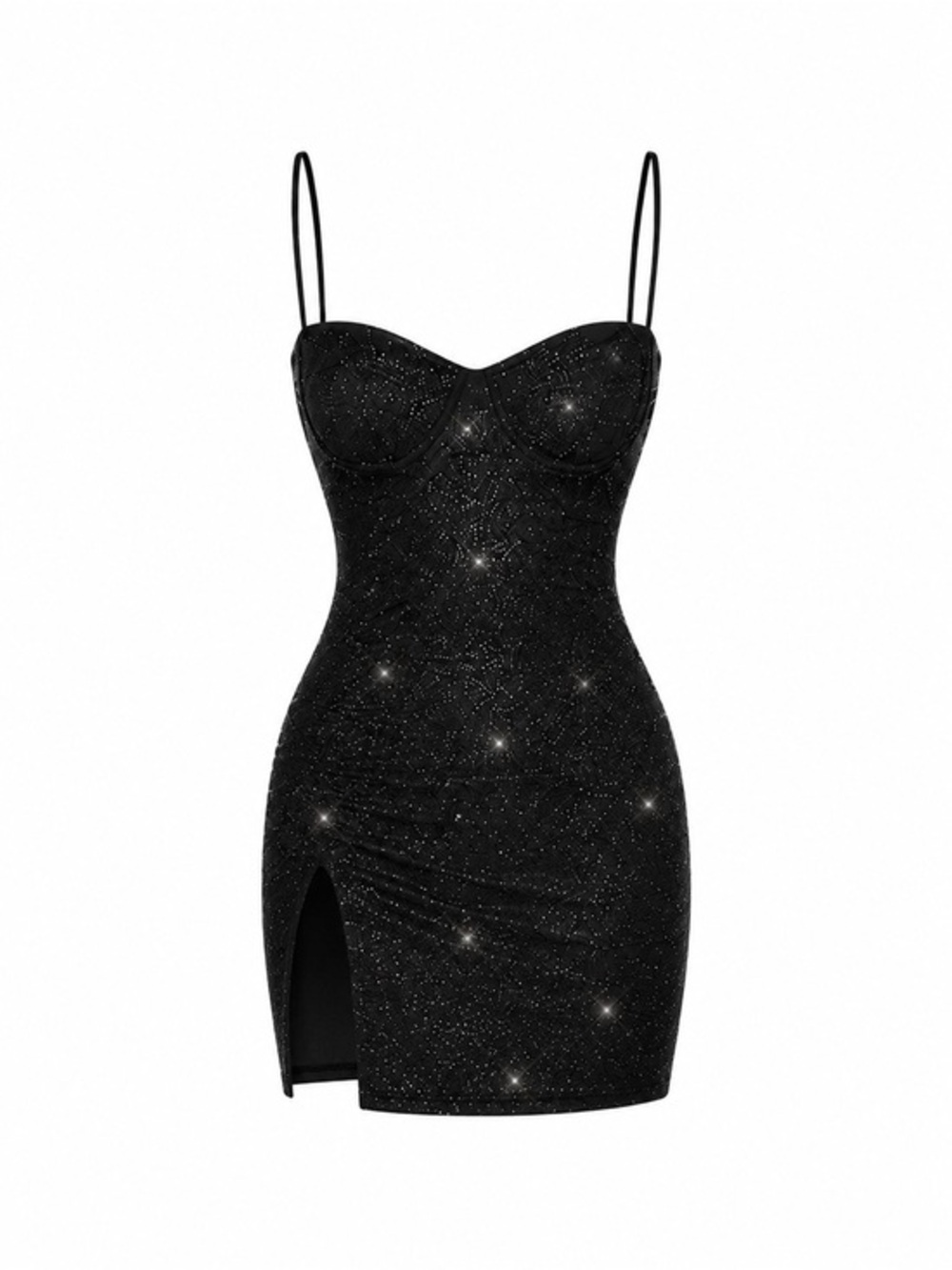 babyboo PIXIE MINI DRESS - BLACK SPARKLE